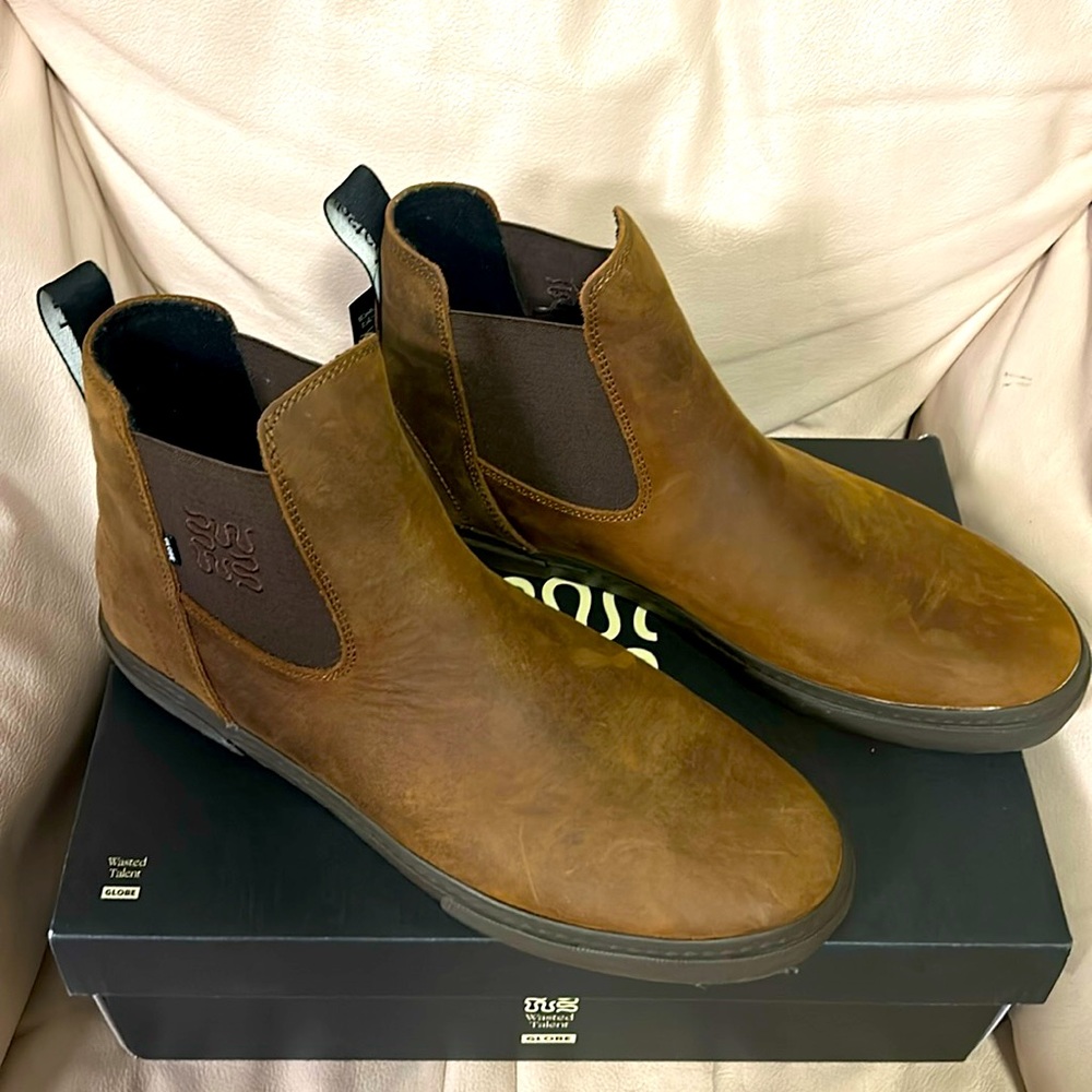 Wasted Talent Globe Leather boots for men